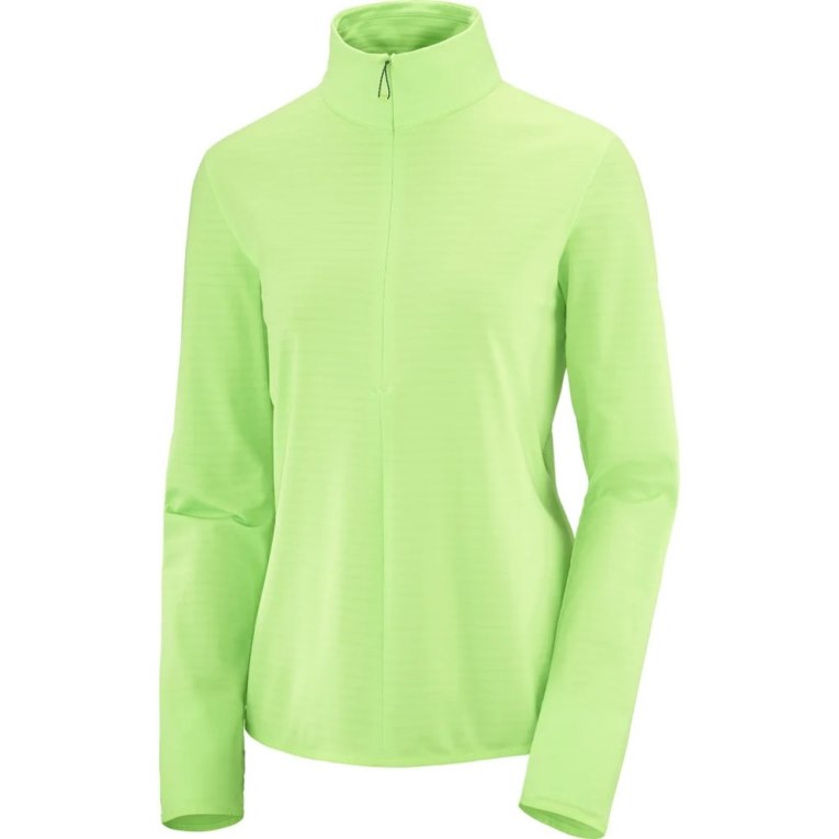 Casaco Salomon Essential Lightwarm Half Zip Feminino Verdes | PT T26035